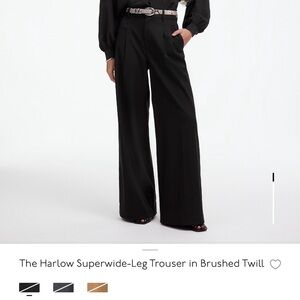 Madewell Superwide-Leg Trousers in Black Twill